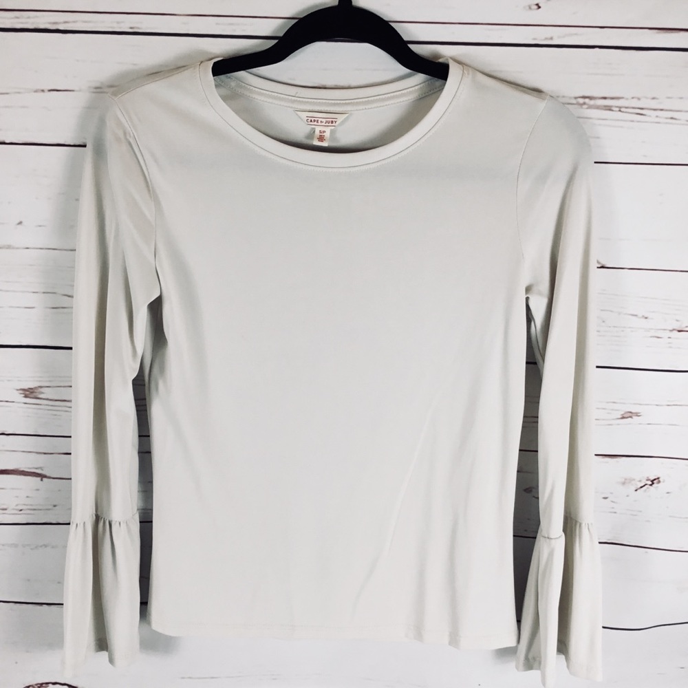 Cape Juby Long Sleeve Lightweight Ivory Top Small